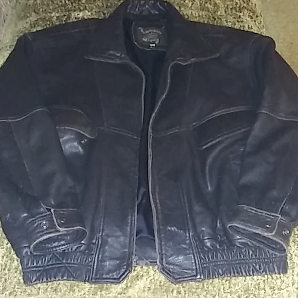 Exclusive king baez mexico mens black leather jack